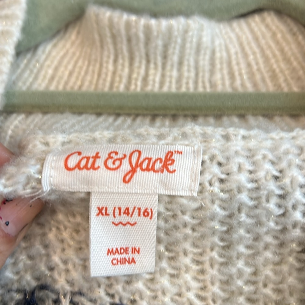Cat & Jack junior sweater XL 14/16 - Picture 3 of 4
